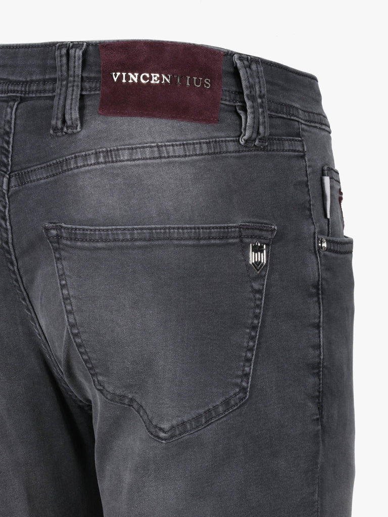 Luxury Edition Tailored Fit Jeans - Grey/Grape Patch - Vincentius