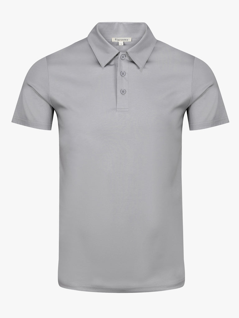 Luxury Ice Grey Polo Shirt - Vincentius
