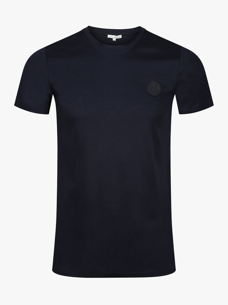Luxury Navy & Black Badge T-Shirt - Vincentius