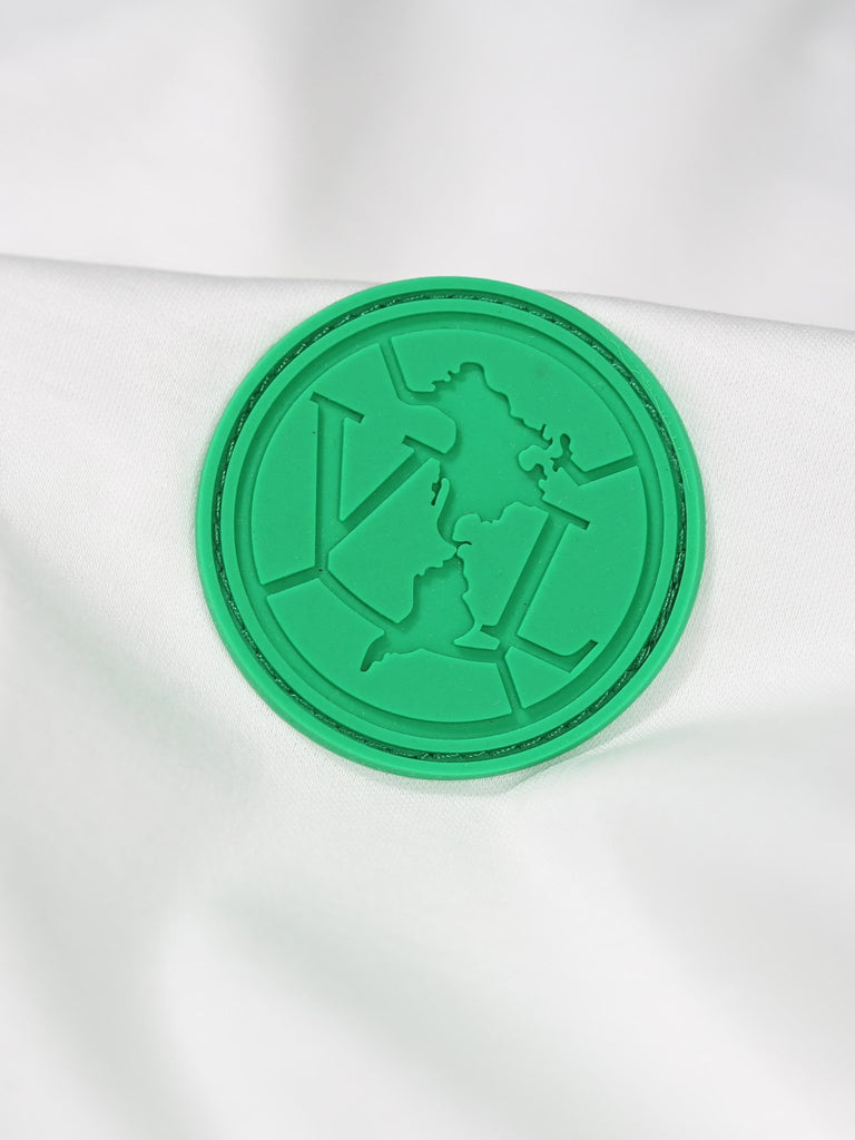 Luxury White & Green Badge T-Shirt - Vincentius