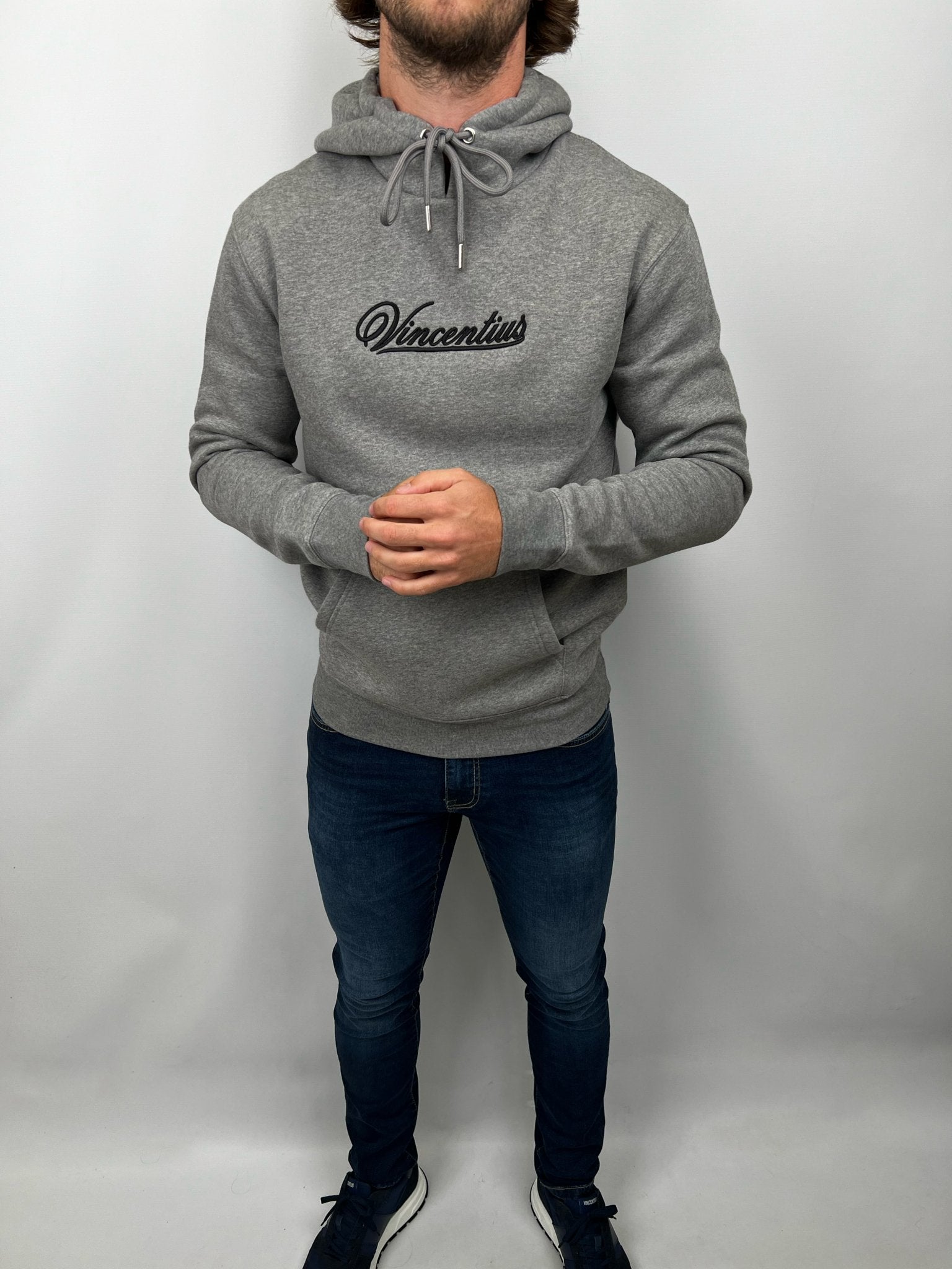 Script Luxe Hoodie - Grey - Vincentius